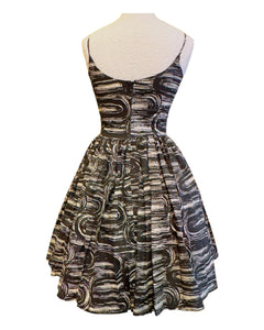 Gwen Dress in Black Swish Print