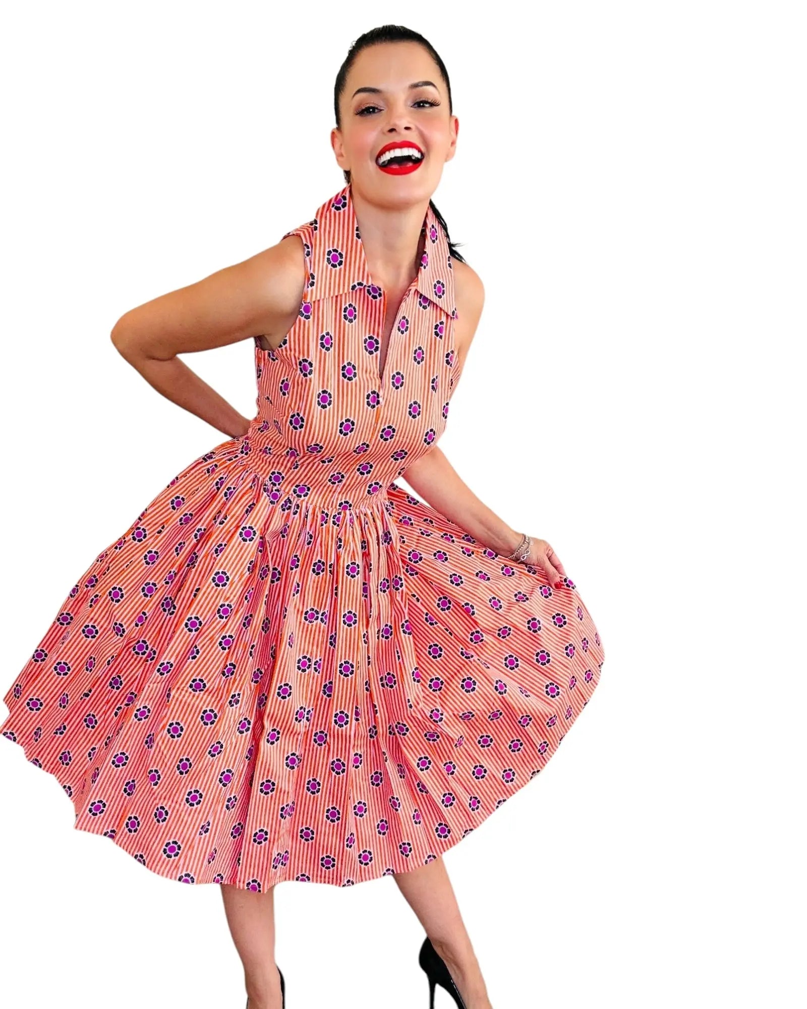 Lylian Dress in Strawberry Patch shops by Bernie Dexter