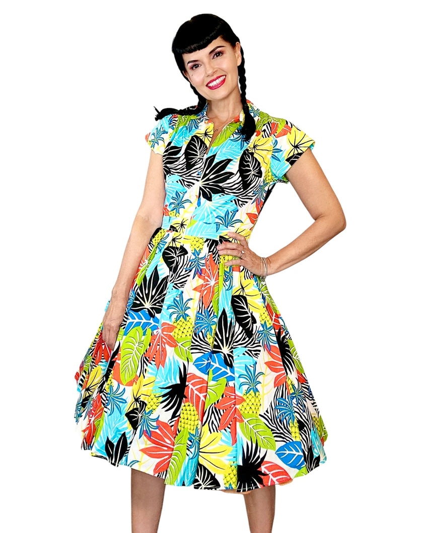 Joni Dress in Tropical Hawaiian