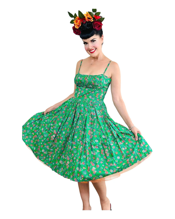 TammieW Dress in Green Folklorico Print