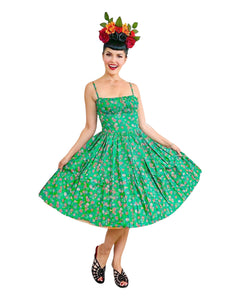 TammieW Dress in Green Folklorico Print