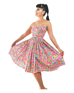 Gwen Dress in City Sidewalks Print