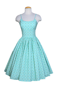 Gwen Dress in Pastel Retro Green