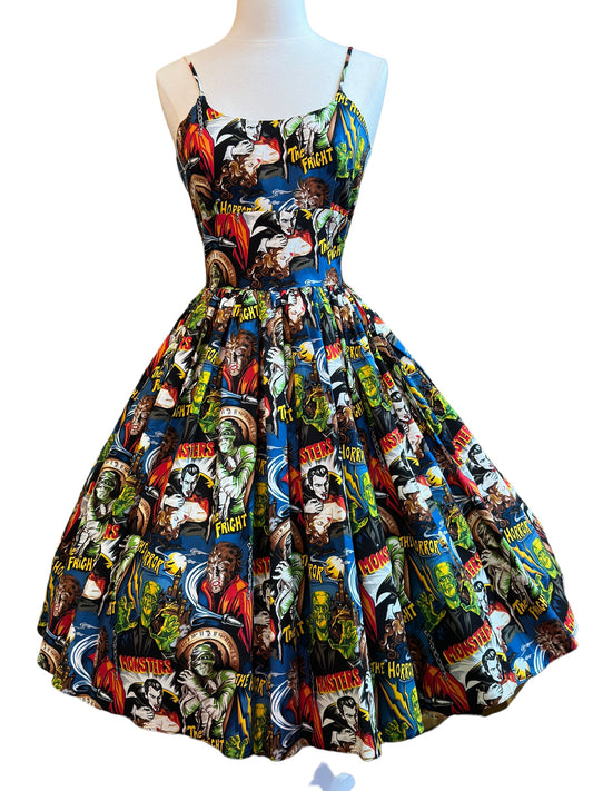Gwen Dress in Monster Party Print