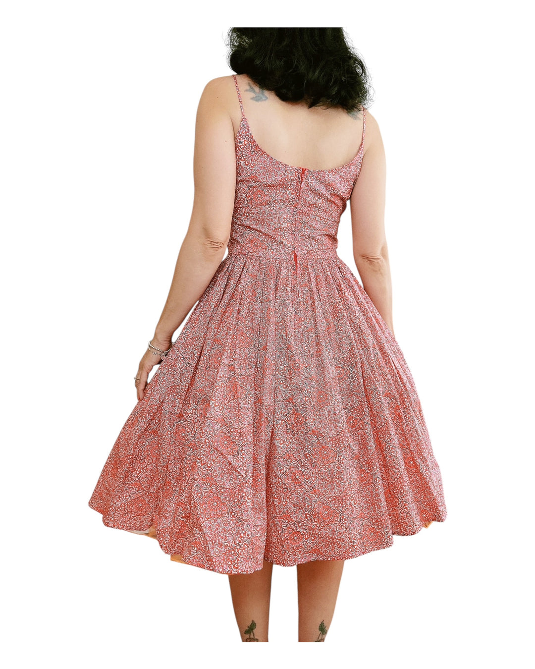 Gwen Red Country Girl Dress in Print