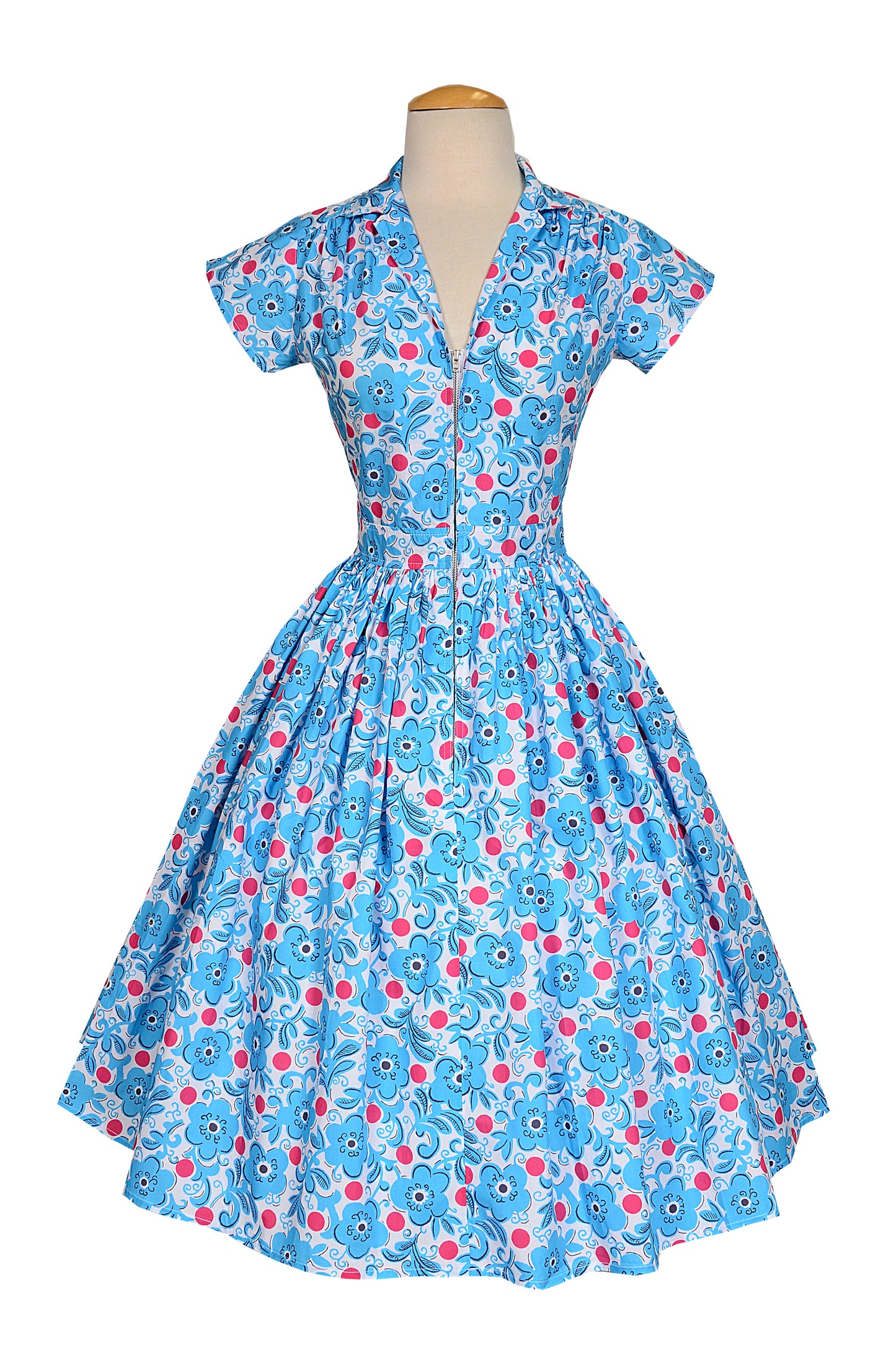 Joni Dress in Red Dot Floral