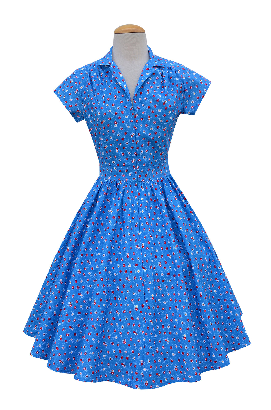 Joni Dress Blue Ditsy Floral