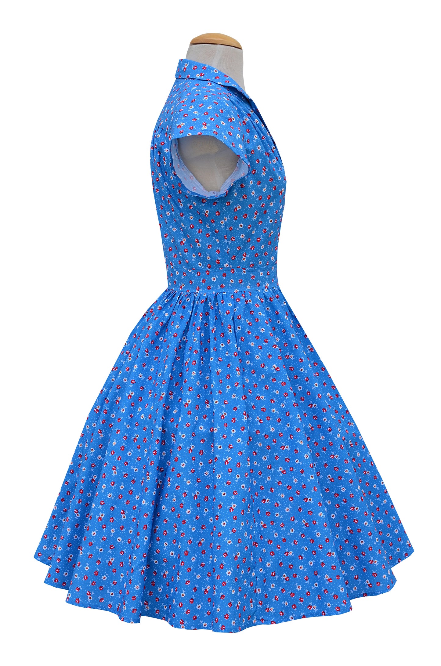 Joni Dress Blue Ditsy Floral