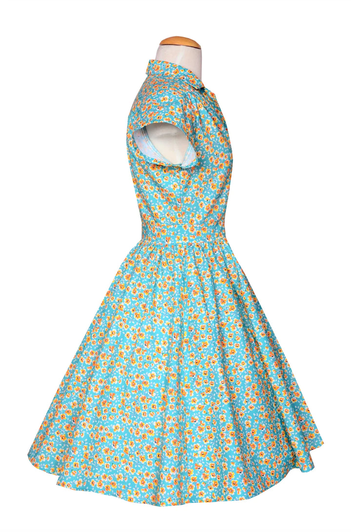 Joni Dress in Golden Poppy Print