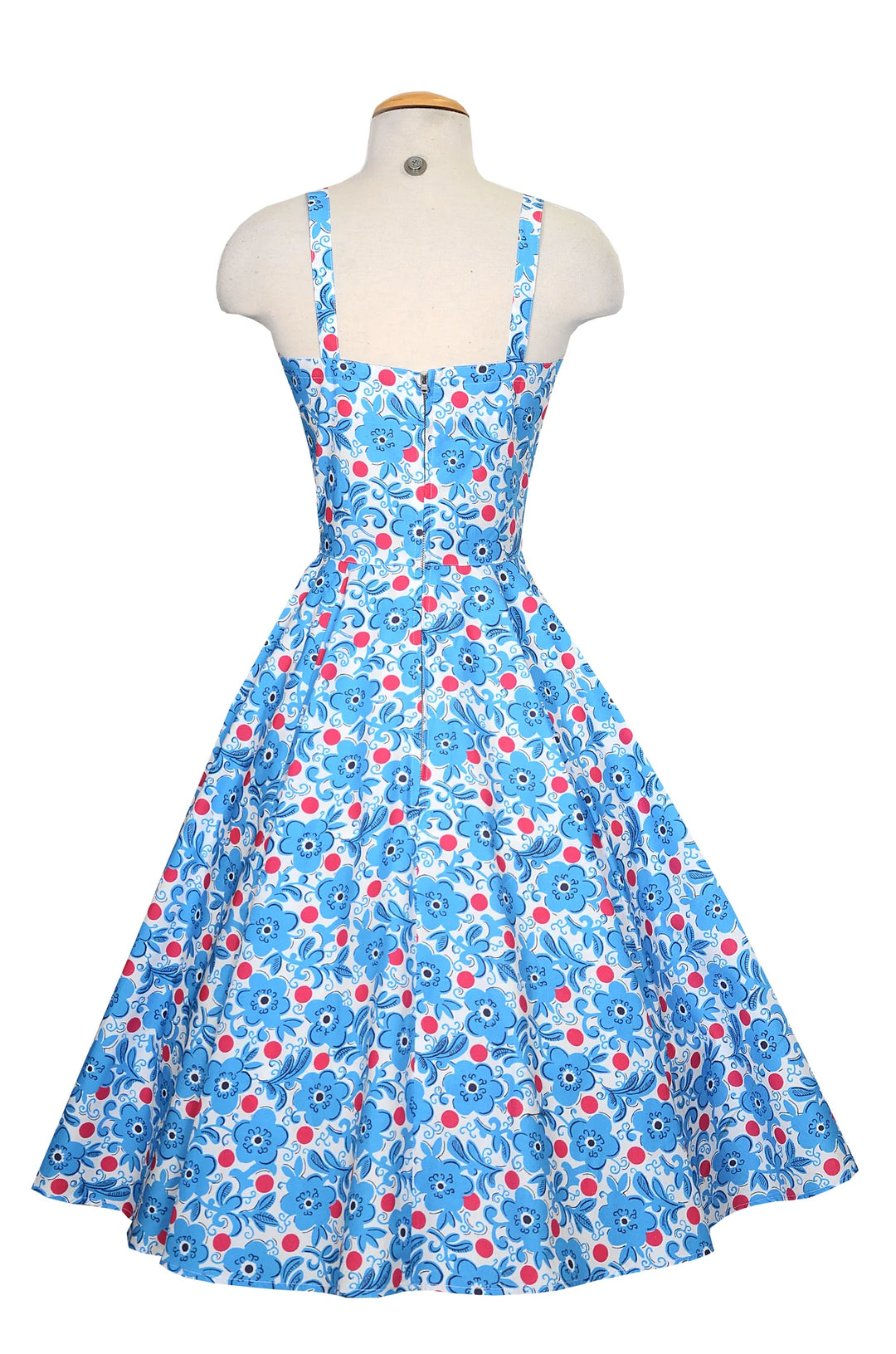 Gail Dress Red Dot Floral