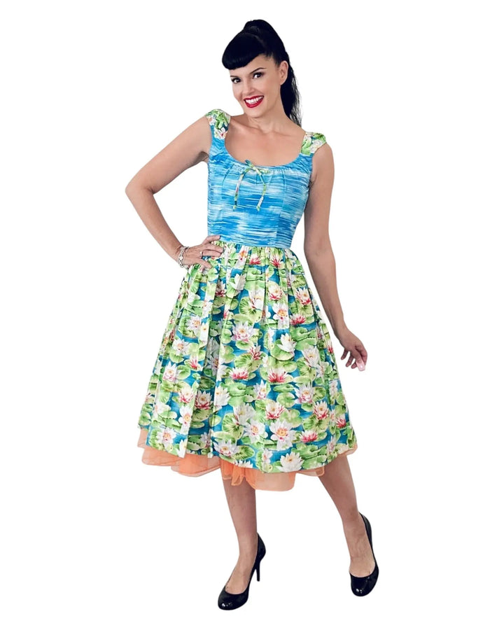 Michelle Dress Lily Pad print Bernie Dexter