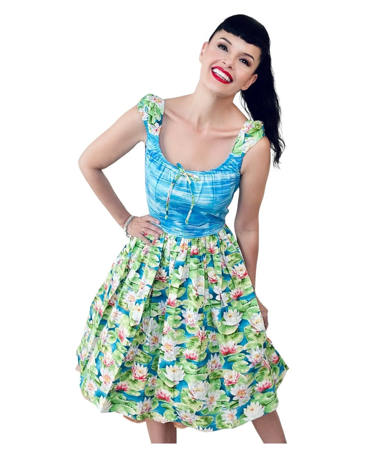 Michelle Dress Lily Pad print Bernie Dexter