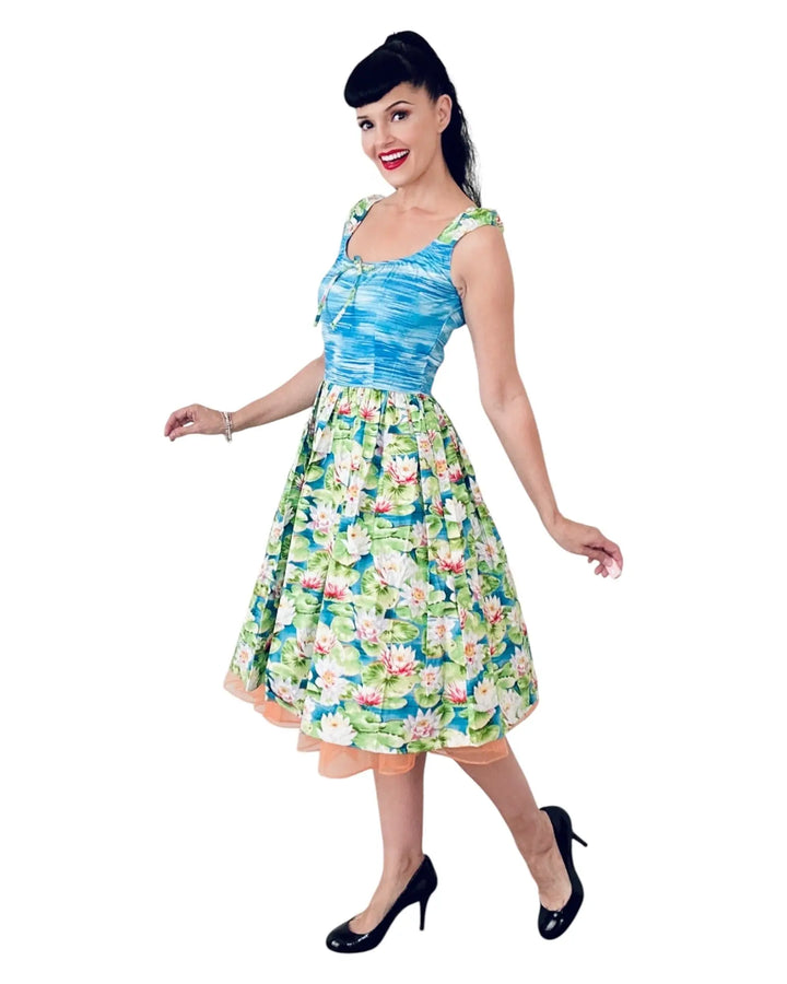 Michelle Dress Lily Pad print Bernie Dexter