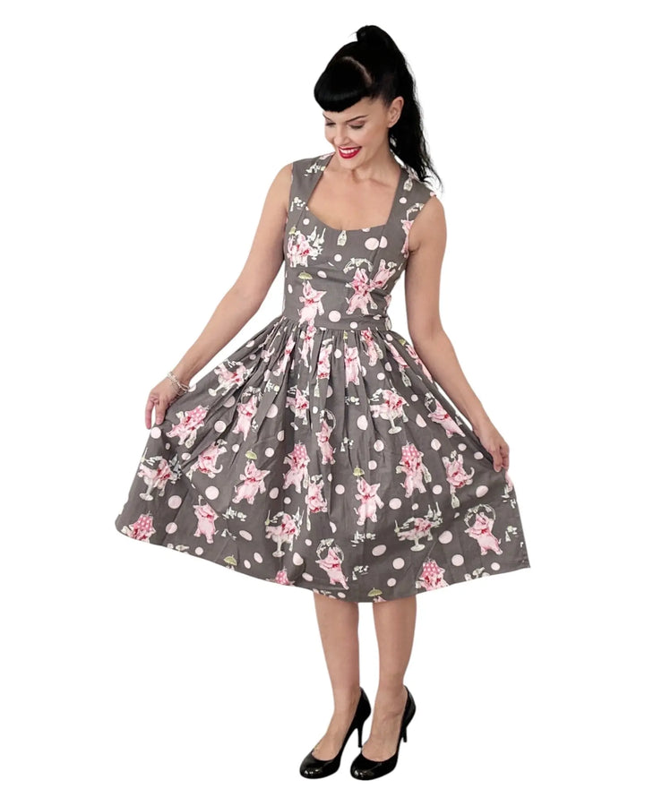 Sugardoll Dress in Pink Elephant Print Bernie Dexter