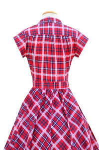 Joni Dress Red Plaid