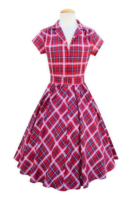 Joni Dress Red Plaid