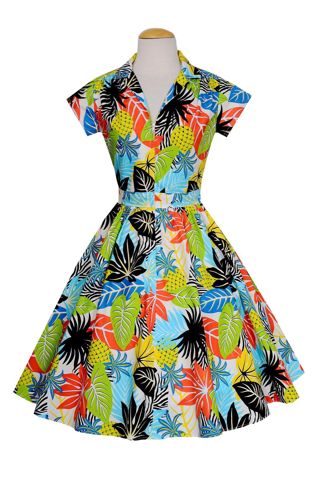 Bernie Dexter Joni Dress in Tropical Hawaiian Print