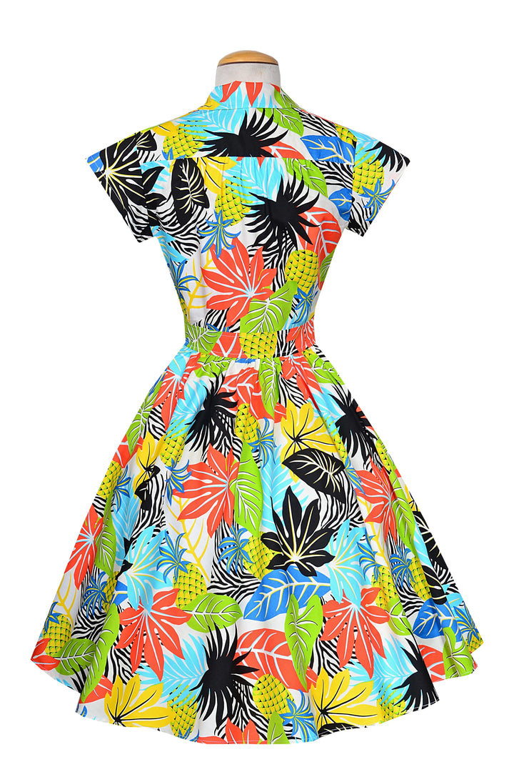 Bernie Dexter Joni Dress in Tropical Hawaiian Print