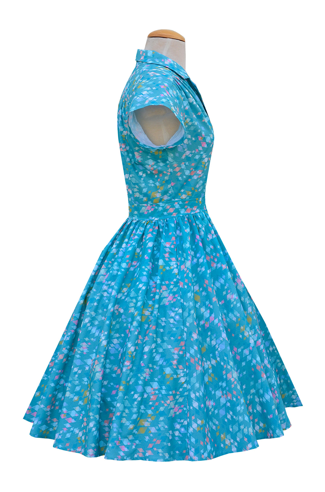 Joni Dress in Turquoise Retro