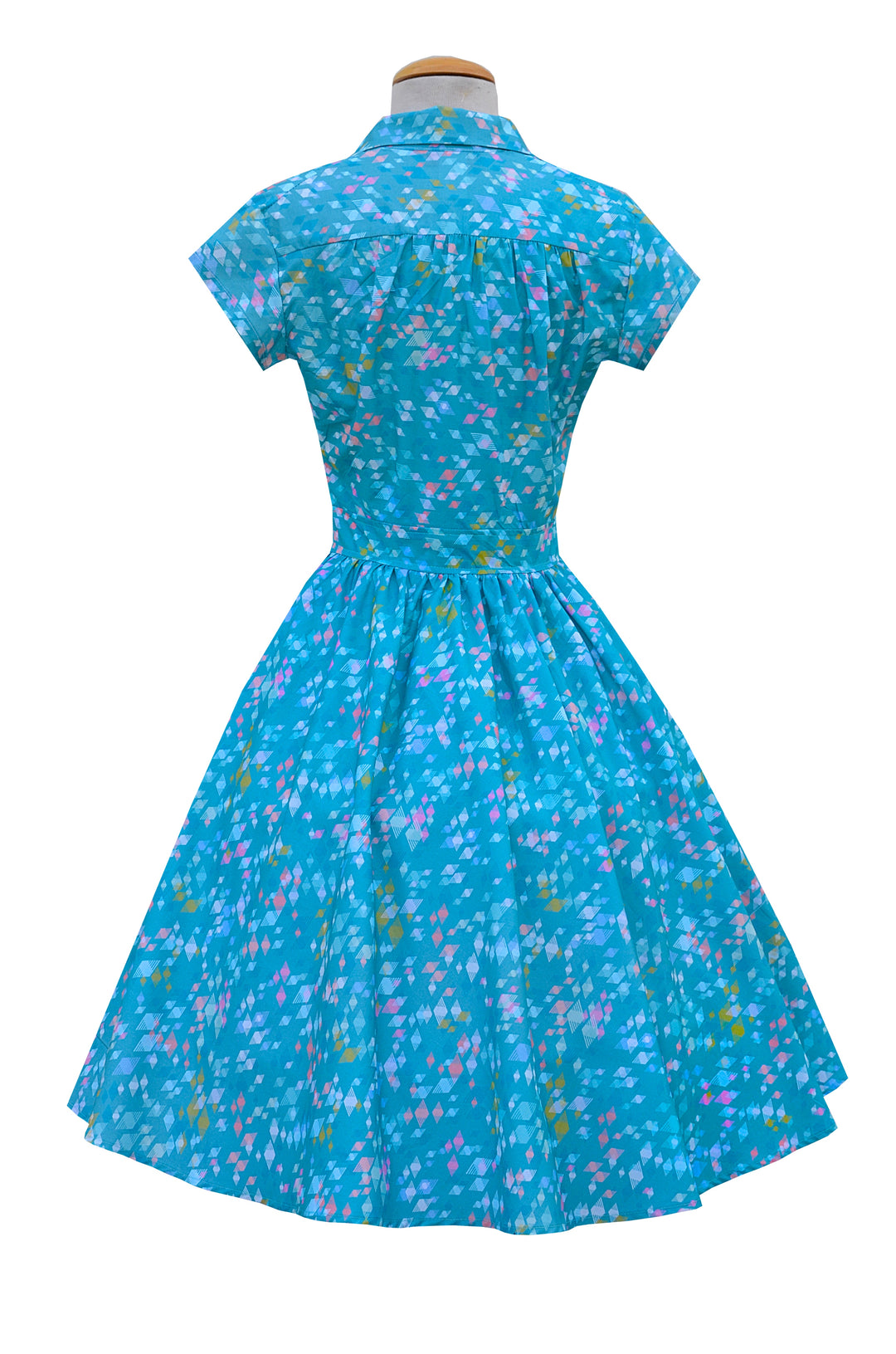 Joni Dress in Turquoise Retro