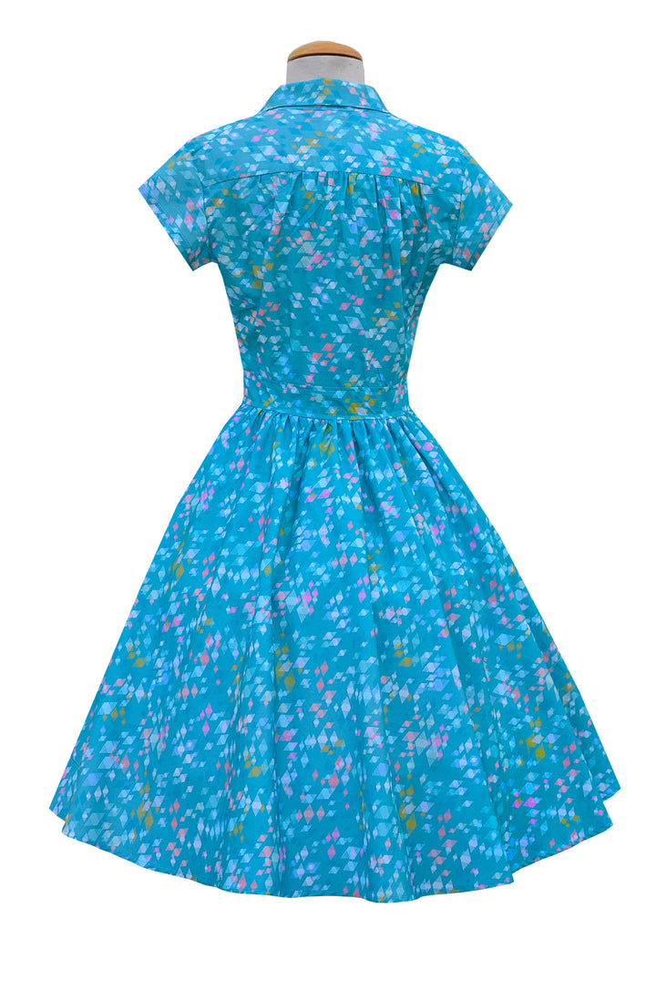 Joni Dress in Turquoise Retro